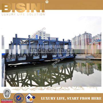 Urban Residential Area Steel Structure Landscape Car Bridge, Compasses Shape Bridge, Inland River Vehicle Bridge(BF08-Y10025)