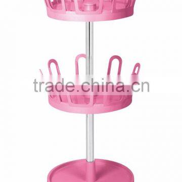 Swivel ABS Slippers Rack, 2-tier Waterproof Shoe Rack,round Shoe Rack photo-3