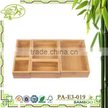 Promotional top quality bamboo drawer organizer