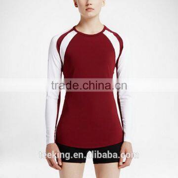 custom women long sleeve volleyball jersey