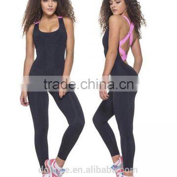 The new design ladies tight conjoined yoga wear fitness running sports outfit jumpsuit for women