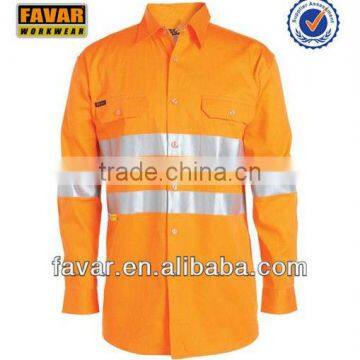 flame retardant reflective shirt for men cotton safety workwear fireproof shirt