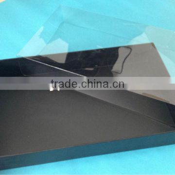 black paperbox for packing shirts;colorful paper boxs for packing clothing;paperbox with plastic cover