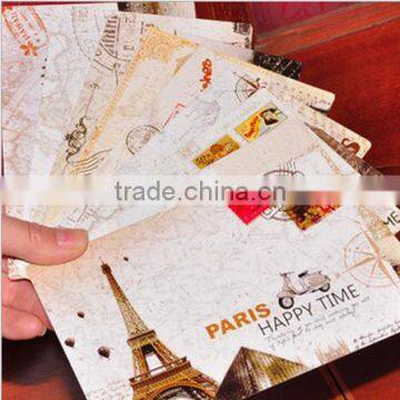 Custom scenery picture design postcards Paris postcards for tourist souvenir cheap promotion gifts