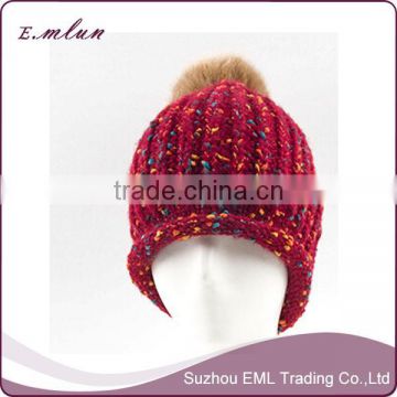 Pom pom knitted earmuff hat pattern wholesale