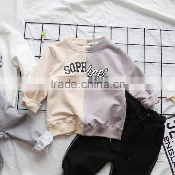 2-7 Years 2017 New Wholesale Autumn Cotton Full Sleeves Stitching Letter Kids Clothing Jackets photo-2