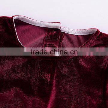 S33590W Baby Autumn Romper Blank Plueche Girls Romepr photo-5