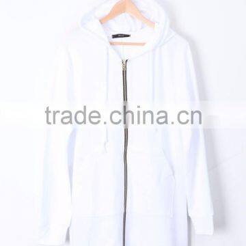 Long Black/White Side Zipper Man Hiphop Sweatshirt Big and Tall Hoodies