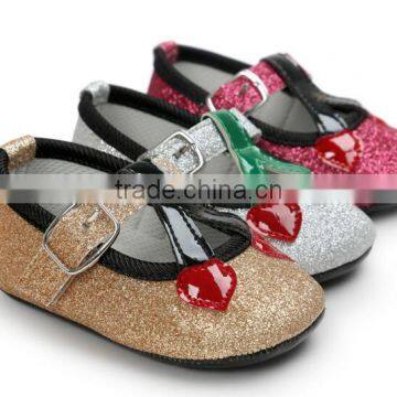 Cherry Design PU Baby Shoes, Cherry Baby Girl Shoes photo-5
