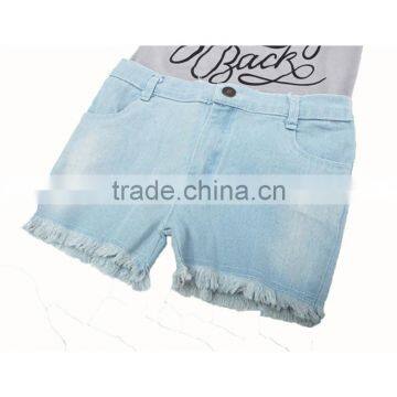 Wholesale 3 Pieces Kids t Shirt Casual Beach Wear Set w/ Headband photo-6