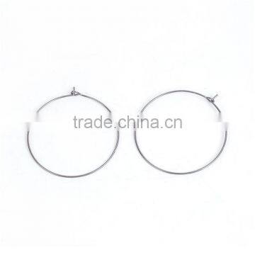 Stainless Steel Wine Glass Charms Round Silver Tone Custom Wine Glass Charms