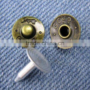 cheap and exquisite brass rivet for jeans