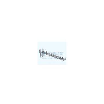 OEM Supermarket Metal Straight Racket Display Rack Hooks with 8 Nails