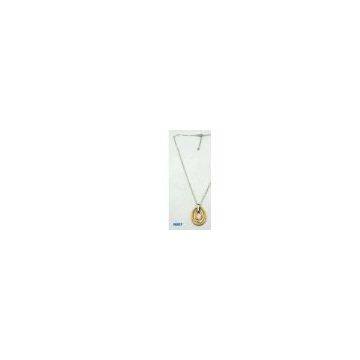 Custom Color Tin Alloy Electroplated Casting Jewelry Mixed Metal Necklace