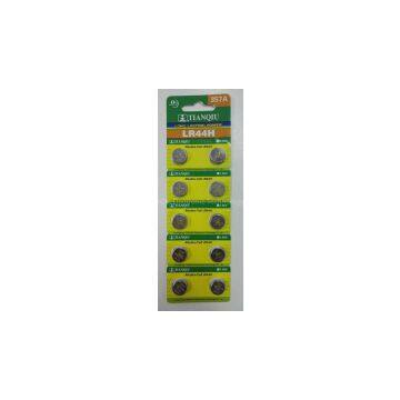 alkaline 0% Hg button cell battery LR44H