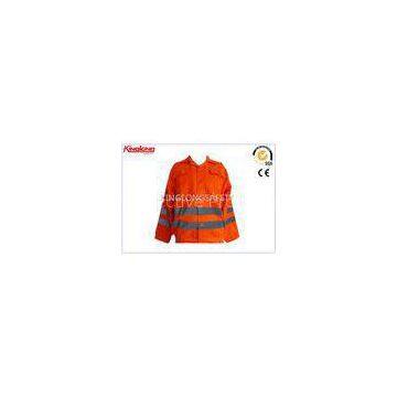 100% Cotton Windproof High Visibility Workwear For Police / Cleaner