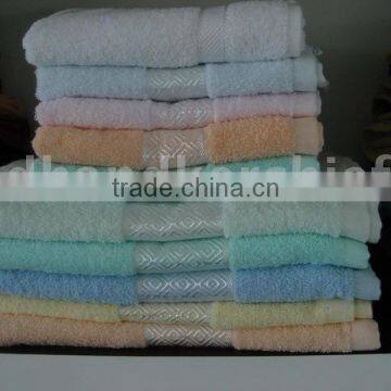 100% cotton face towel, with satin 100% cotton face towel and wash cloth