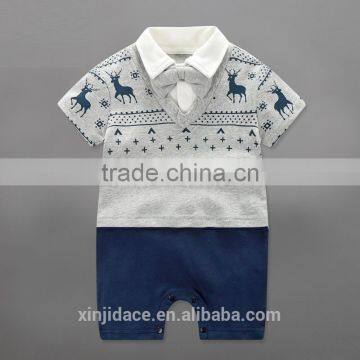 2017 Baby Boys Gentleman Vest Tie Rompers Climbing Clothes Jumpsuit Kids Modelling Infant Short Sleeve Climb Clothes photo-5