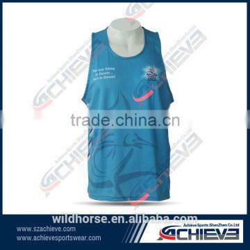 New design hot custom sublimation top shirts vest best sell vest tops