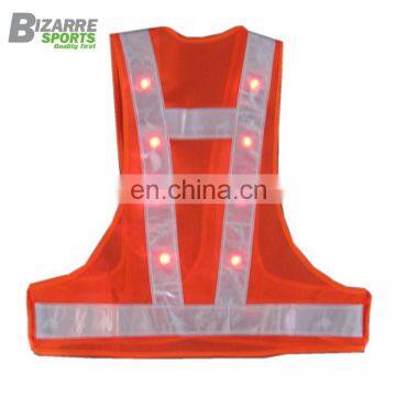 Reflective safety vest LED light