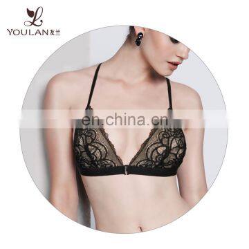 High Quality Plus Size Lingerie Mature Women Hot Metallic High-neck Bra Bralette