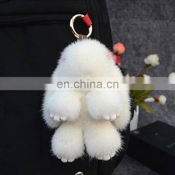 Factory Direct Supply Real Mink Fur Pendant Cute Copenhagen Rabbit Charm photo-2