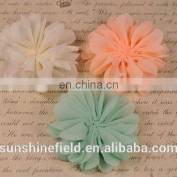 2.75" Scallop Ruffuled Ballerina Chiffon Petal Flowers Baby Headbands flower Infant Headbands QueenBaby