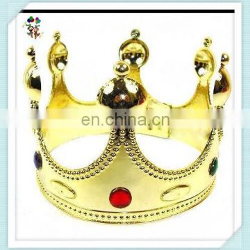 Cheap Plastic Party Fancy Dress Adult King and Queen Crowns HPC-0749