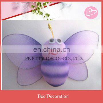 Purple nylon bee for garden decoration