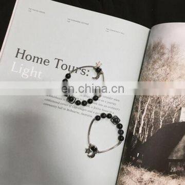 2 Styles Retro Blue Sandstone Luck Black Beads Star Bracelet Couple Jewelry Natural Stone Bracelet photo-6