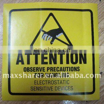 Yellow Antistatic Esd Floor Warning Label photo-2