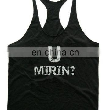 fitness gym clothes stringer vest for men