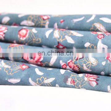 Indian Hand Block Cotton Fabric Crafting Dressmaking Sewing Fabric By Meter Natural Vegetable Print Blue Fabric