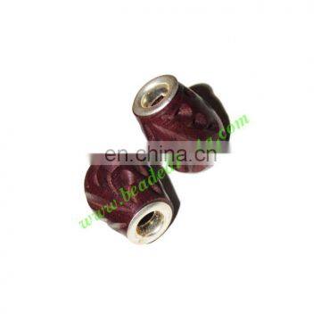 Handmade Fancy Wooden Beads, Size 13x17mm, Weight Approx 1.94 Grams BWLHF0034