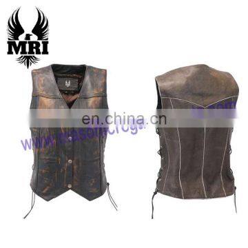 Women Leather Vest