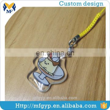 Custom logo clear plastic acrylic keychains charm