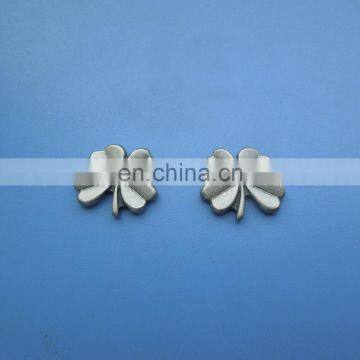 3D matte silver flower design metal plate for bag