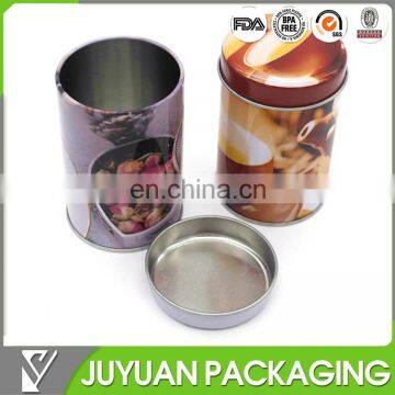 high quality round box tin case for coffee packaging/coffee tin can