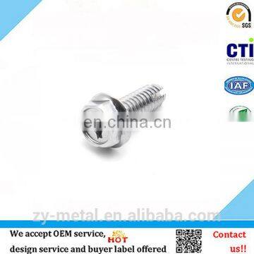 High tensile carbon steel phillips hex head screw cross recessed hex flange non serrated washer head screw