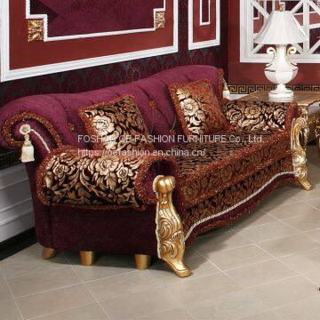 Red couch velvet sofas living room furniture upholstered classic comfortable american style home fabric sofa design set