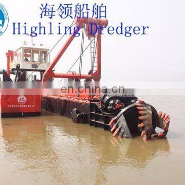 discharge distance 2000m hydraulic cutter suction sand dredger vessel with low price