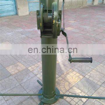 10m Communication Manual Telescopic Mast With Reverse Base