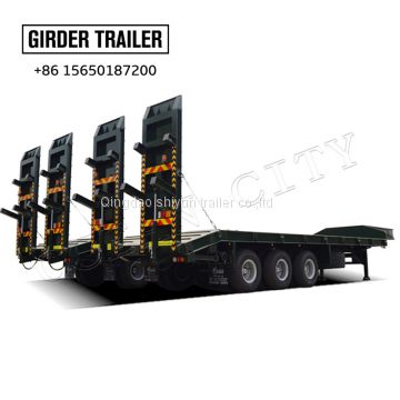 China manufacturer 3 axles lowbed semi trailer with air suspension