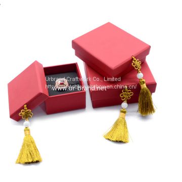 customization packing for jewelry box set printed luxury  paper packaging boxes custom logo jewelry package  with tassels