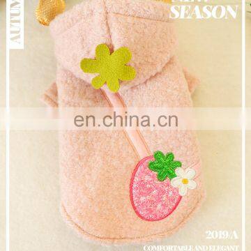Cute Pet Dog Cat Pink Strawberry Apparel Fleece Clothes Hoodie photo-6