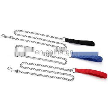 High-grade Nylon Iron Chain Pet Supplies Traction Rope Dog Leash 120CM photo-5