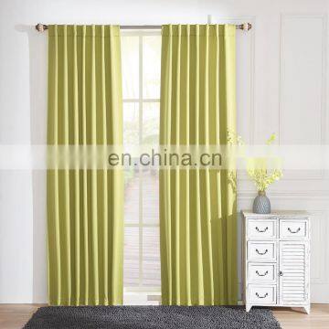 Green Rod pocket 100% blackout curtains for bedroom and living room 54x108