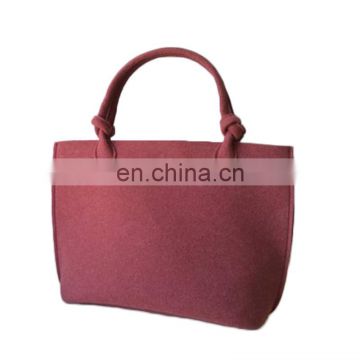 2019 New Fashion Custom Logo hand made polyester felt carry shopping tote gift bag