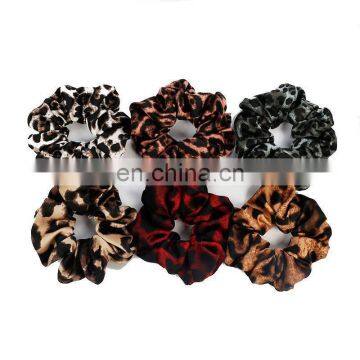 New Fashion Leopard Spot Coral Elastic Hair Bandanas Women Hair Scrunchie Rubber Bands Headbands Lady Hair Accessories