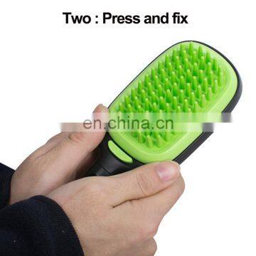 Wholesale Customized 3 in 1 Removable Pet Grooming Kit Dog Brush ABS Pet Massage Comb photo-4